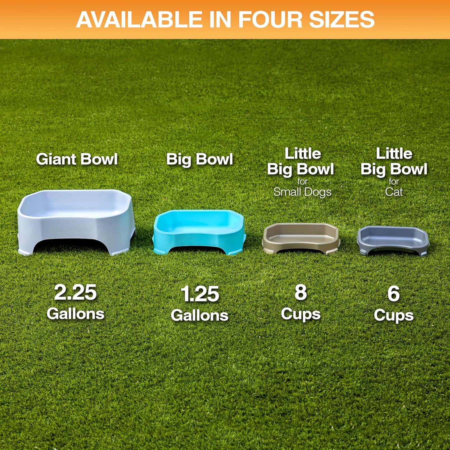 Extra Large Outdoor Dog Water Bowl - 2.25 Gallon Capacity, Versatile Trough Style Dish for Indoor and Outdoor Use, Spill-Resistant Design, Vanilla Bean