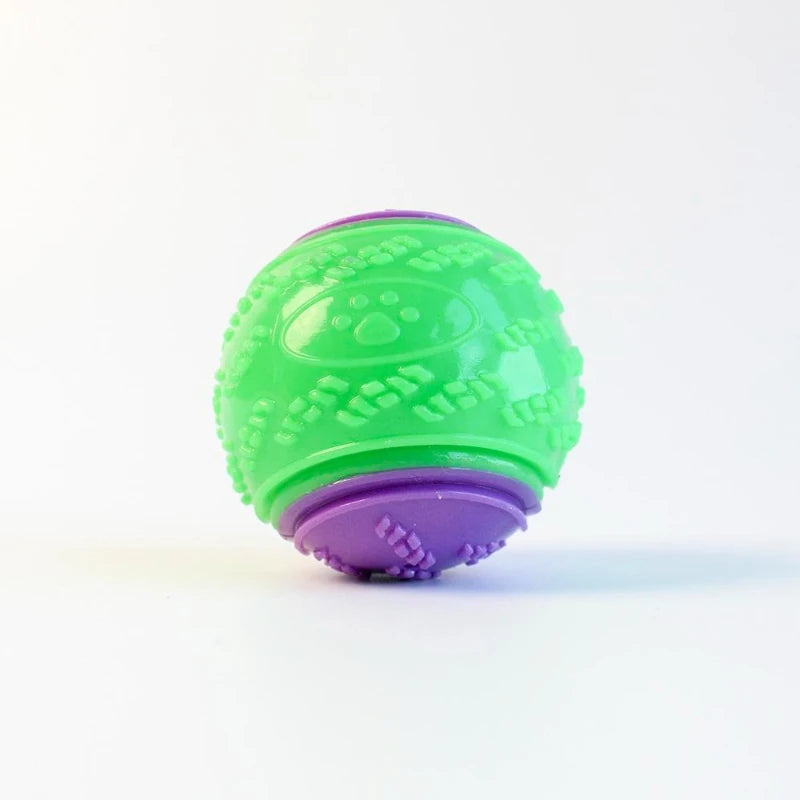 Dog Chew Ball Toy Drinding Teeth Bite-Resistant Silicone Ball Puppy Toy Squeaky Teeth Cleaning Training Dog Toy Supplies