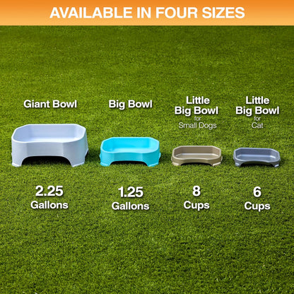 Extra Large Outdoor Dog Water Bowl - 2.25 Gallon Capacity, Versatile Trough Style Dish for Indoor and Outdoor Use, Spill-Resistant Design, Vanilla Bean