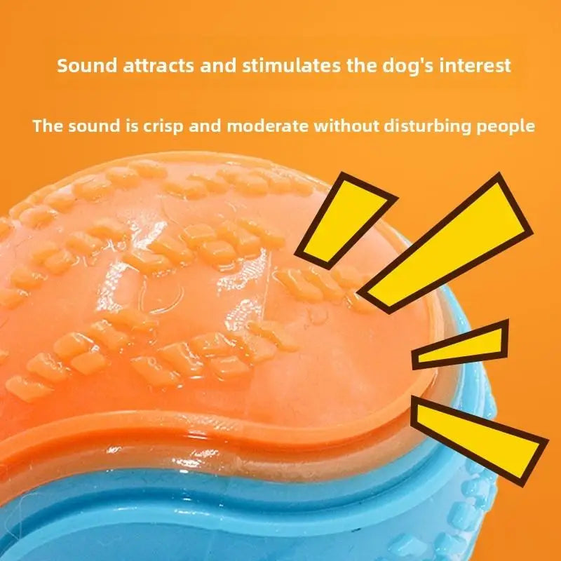 Dog Chew Ball Toy Drinding Teeth Bite-Resistant Silicone Ball Puppy Toy Squeaky Teeth Cleaning Training Dog Toy Supplies