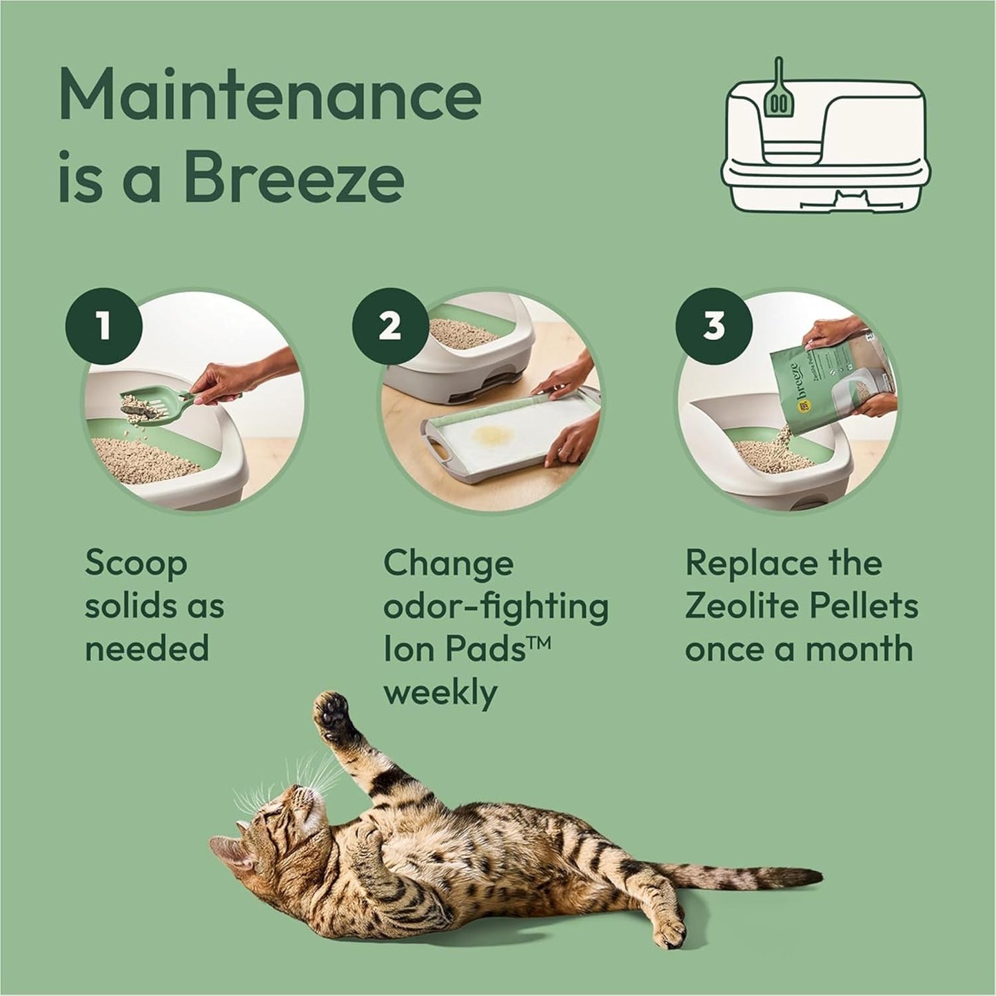 Breeze Enhanced Scented Litter Pellets Refill - Four 7 lb. Bags in Recyclable Packaging