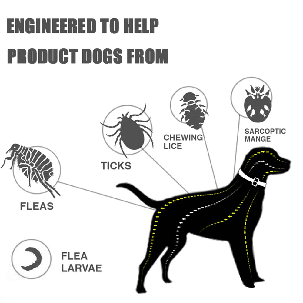 8 Month Protection Flea & Tick Collar Insect Prevention Silicone Cat Necklace Wear Resistant Anti-Mosquito Pet Supplies Teddy