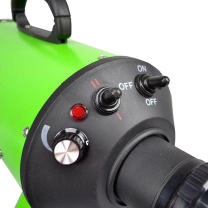 High Velocity Pet Grooming Dryer with Heater - Flying Pig Model One (Green)