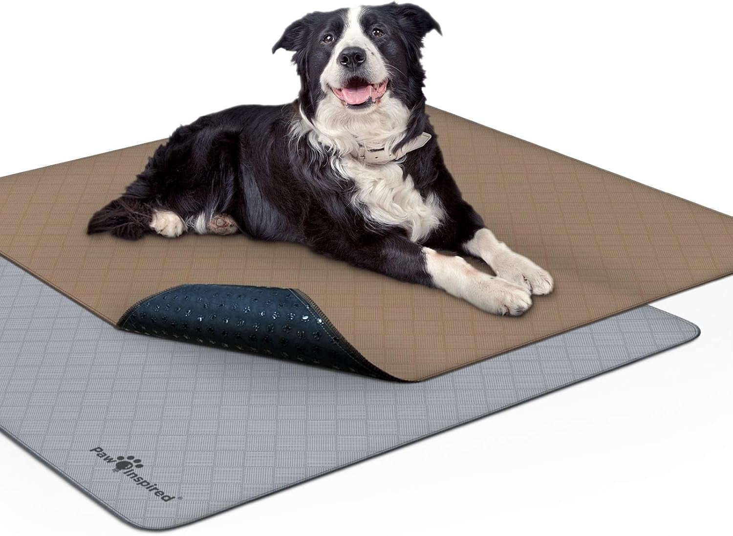 Washable Pee Pads for Dogs (2 Pack), Leakproof, Non-Slip Reusable Puppy Pads for Potty Training, Whelping, Waterproof Mat (41X41 Inch, Pack of 2)