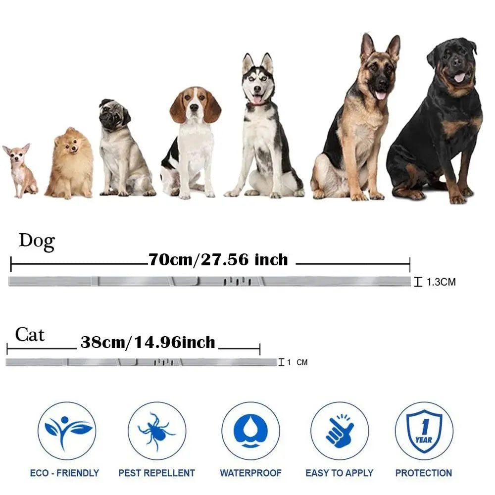 8 Month Protection Flea & Tick Collar Insect Prevention Silicone Cat Necklace Wear Resistant Anti-Mosquito Pet Supplies Teddy