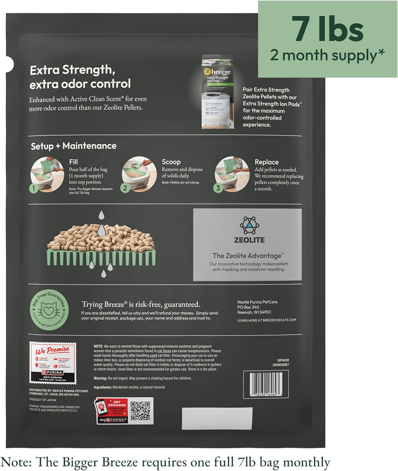 Breeze Enhanced Scented Litter Pellets Refill - Four 7 lb. Bags in Recyclable Packaging