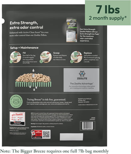 Breeze Enhanced Scented Litter Pellets Refill - Four 7 lb. Bags in Recyclable Packaging