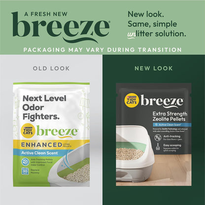 Breeze Enhanced Scented Litter Pellets Refill - Four 7 lb. Bags in Recyclable Packaging