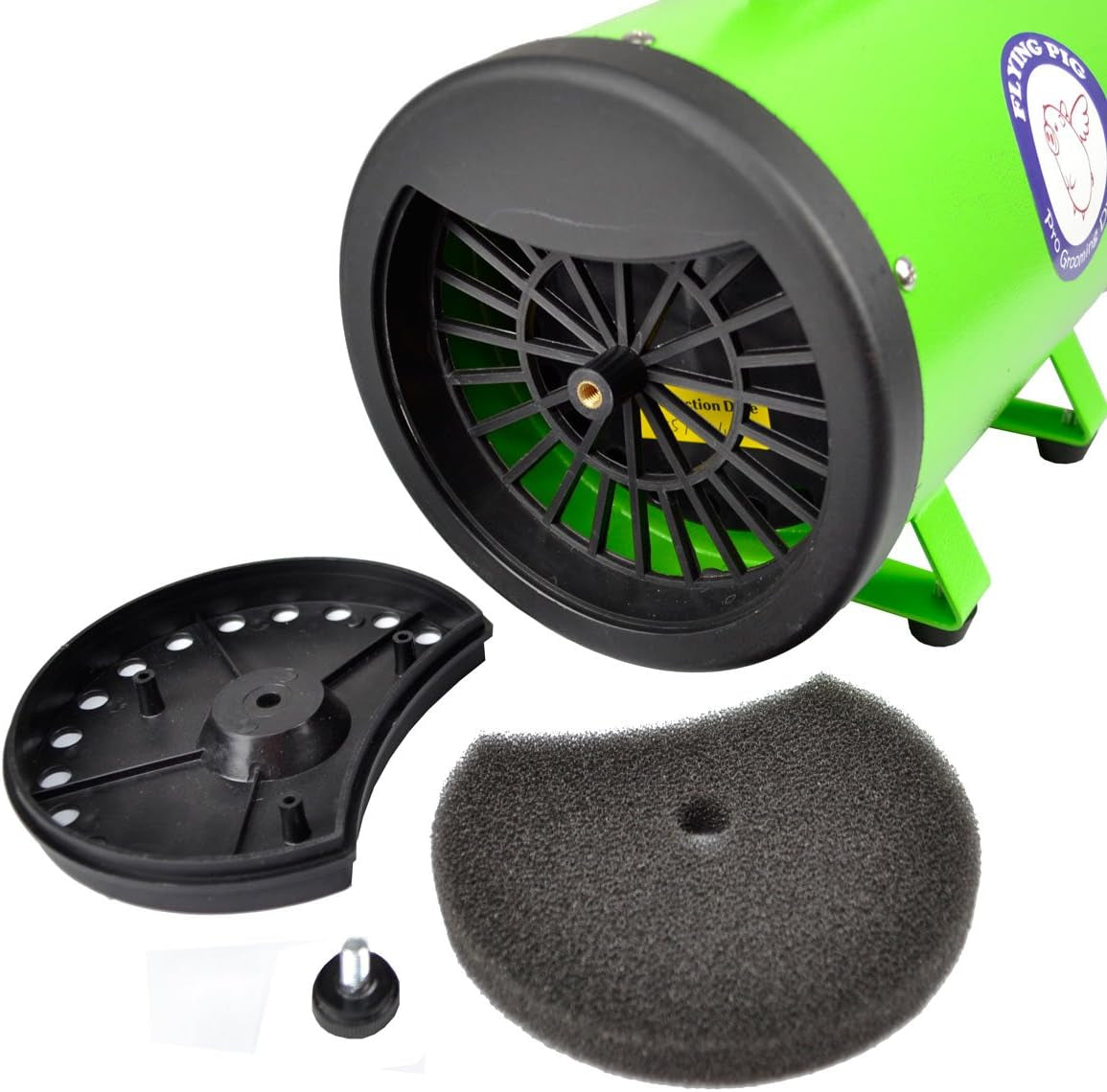 High Velocity Pet Grooming Dryer with Heater - Flying Pig Model One (Green)