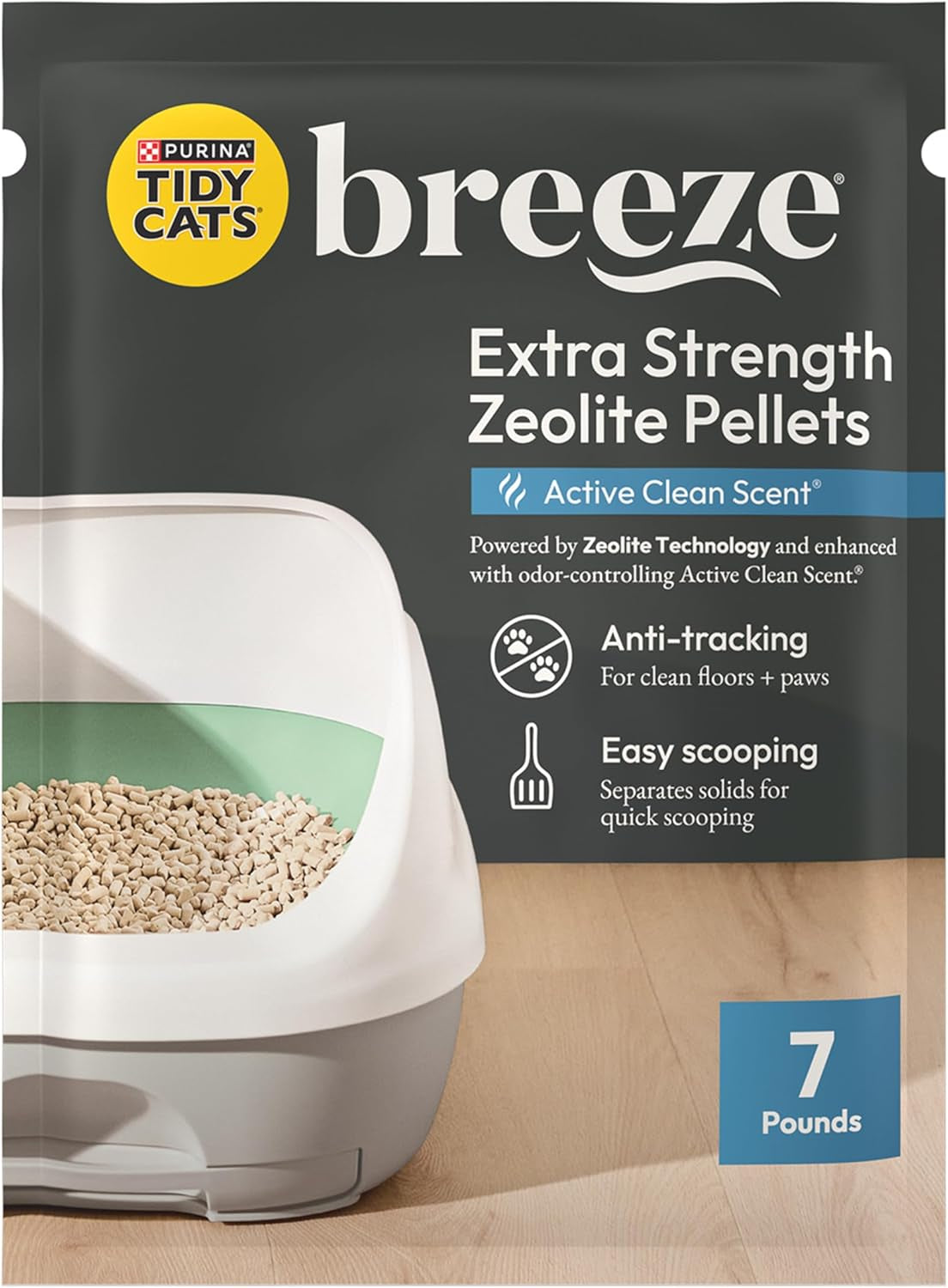 Breeze Enhanced Scented Litter Pellets Refill - Four 7 lb. Bags in Recyclable Packaging